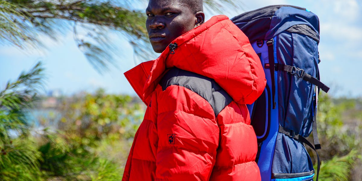 Backpacking food spread with trail snacks and meals